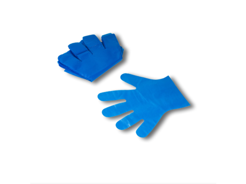 PE Plastikhandschuh blau, 37 cm gehämmerte Ausführung 1035630