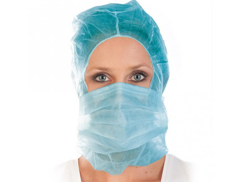 Austrohaube mit Mundschutz blau 12200103