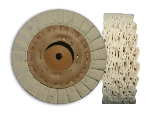 BAUMWOLL-STOFFSCHEIBE ZUM POLIEREN 200X35X14 MM MIT AUSSPARUNG 2003514