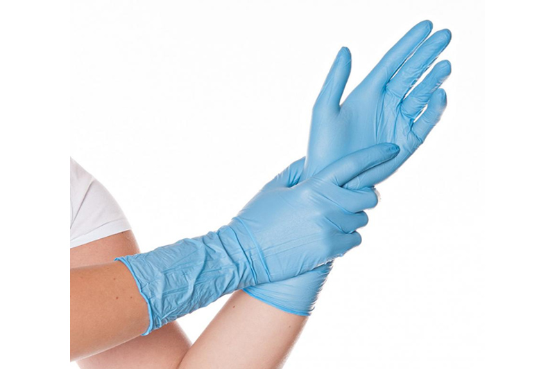 Nitril-Handschuh, blau 30cm 27064