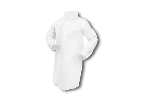 Einweg Overall, weiß mit Stehkragen
