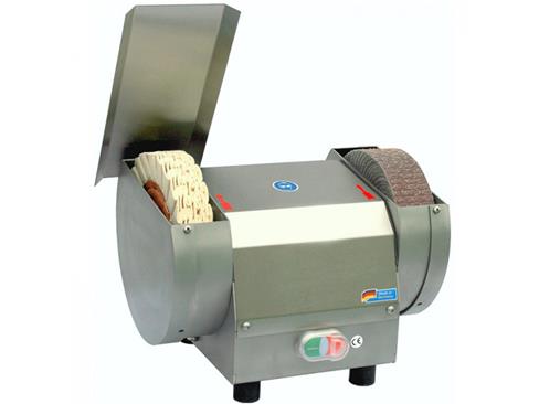 Lamellenschleifmaschine Ausführung Edelstahl 230V, Motor: 550 Watt T20 CE